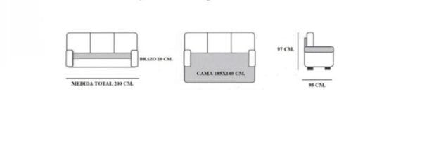 Sofá cama Mar - Imagen 4