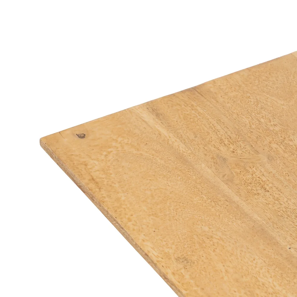 MESA CENTRO NATURAL-NEGRO MADERA-HIERRO 80 X 80 X 40 CM - Imagen 4