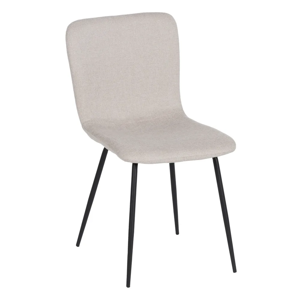SILLA CREMA TEJIDO-METAL SALÓN 44 X 55 X 82 CM - Imagen 2