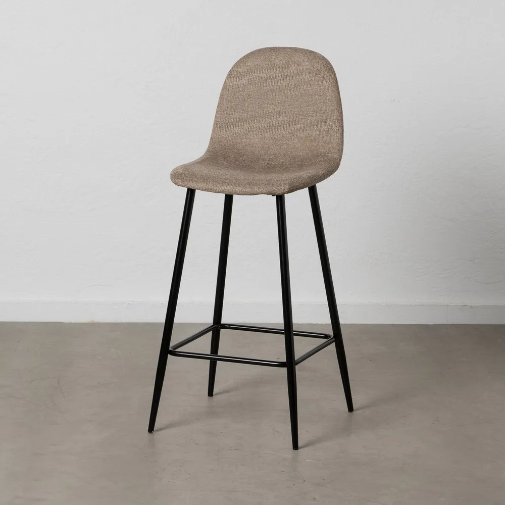Taburete taupe alto de 45,5 x 45 x 105,5 cm para cocina