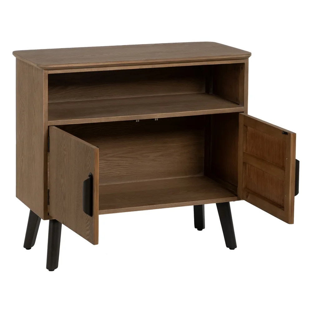 MUEBLE RECIBIDOR NATURAL-NEGRO 90 X 41 X 81 CM - Imagen 3