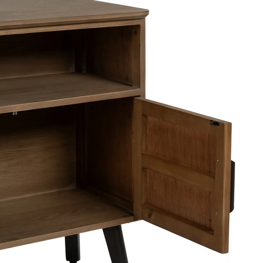 MUEBLE RECIBIDOR NATURAL-NEGRO 90 X 41 X 81 CM - Imagen 6