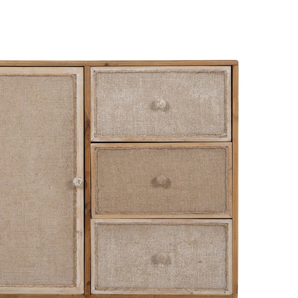 Mueble recibidor natural dm-madera 75,50 x 37 x 75,50 cm