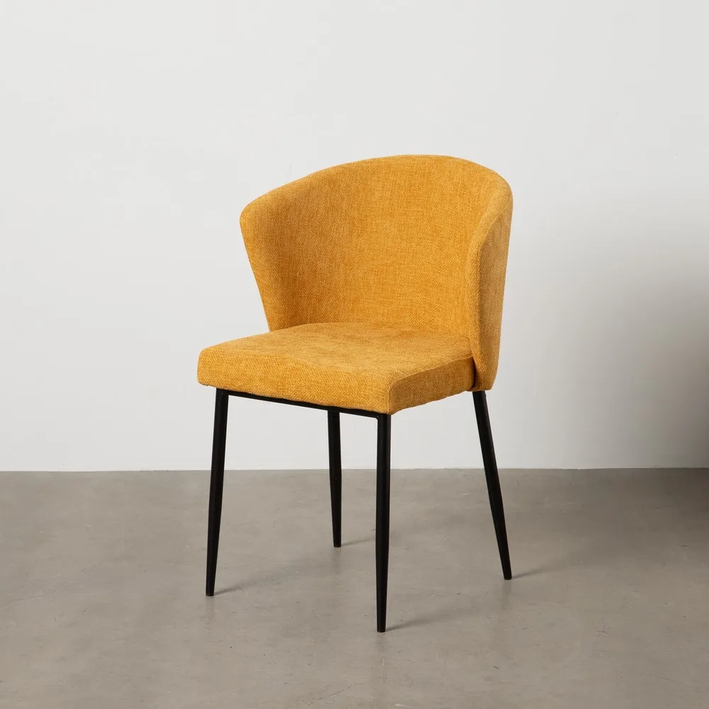 Silla Amarilla de Comedor Clásica de 52,5 x 55 x 80 cm para comedor