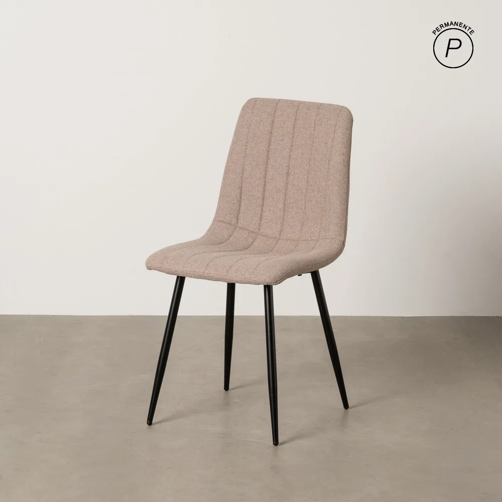 Silla beige de salón de 44 x 51 x 88 cm para comedor