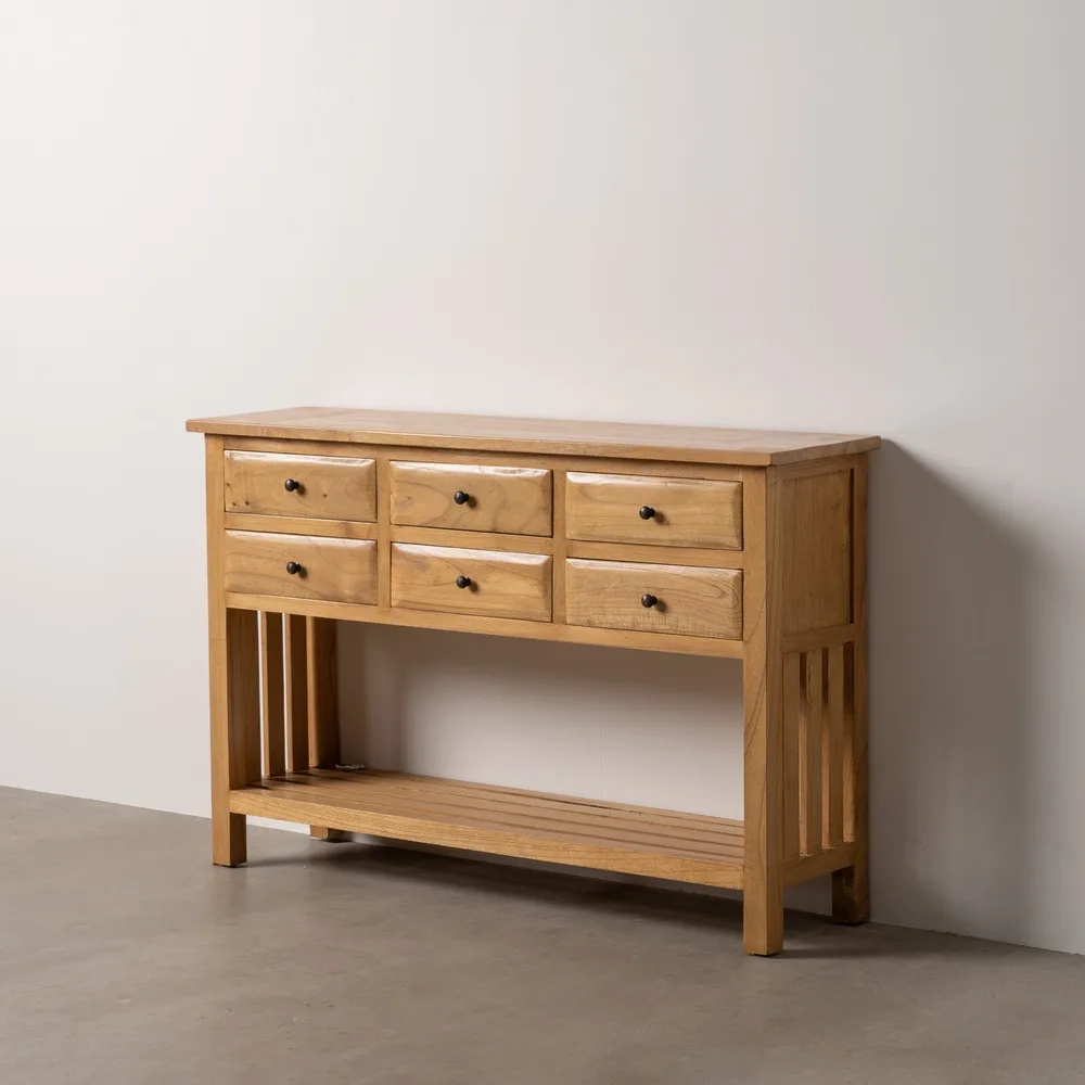 CONSOLA NATURAL MADERA MINDI ENTRADA 130 X 35 X 85 CM - Imagen 3