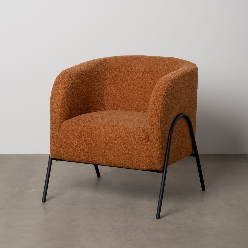 SILLÓN TERRACOTA TEJIDO-METAL SALÓN 68 X 66 X 74 CM