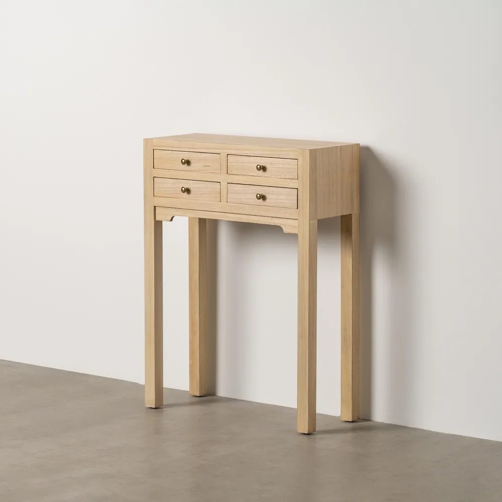 CONSOLA NATURAL DM-MADERA 63 X 26 X 85 CM - Imagen 8