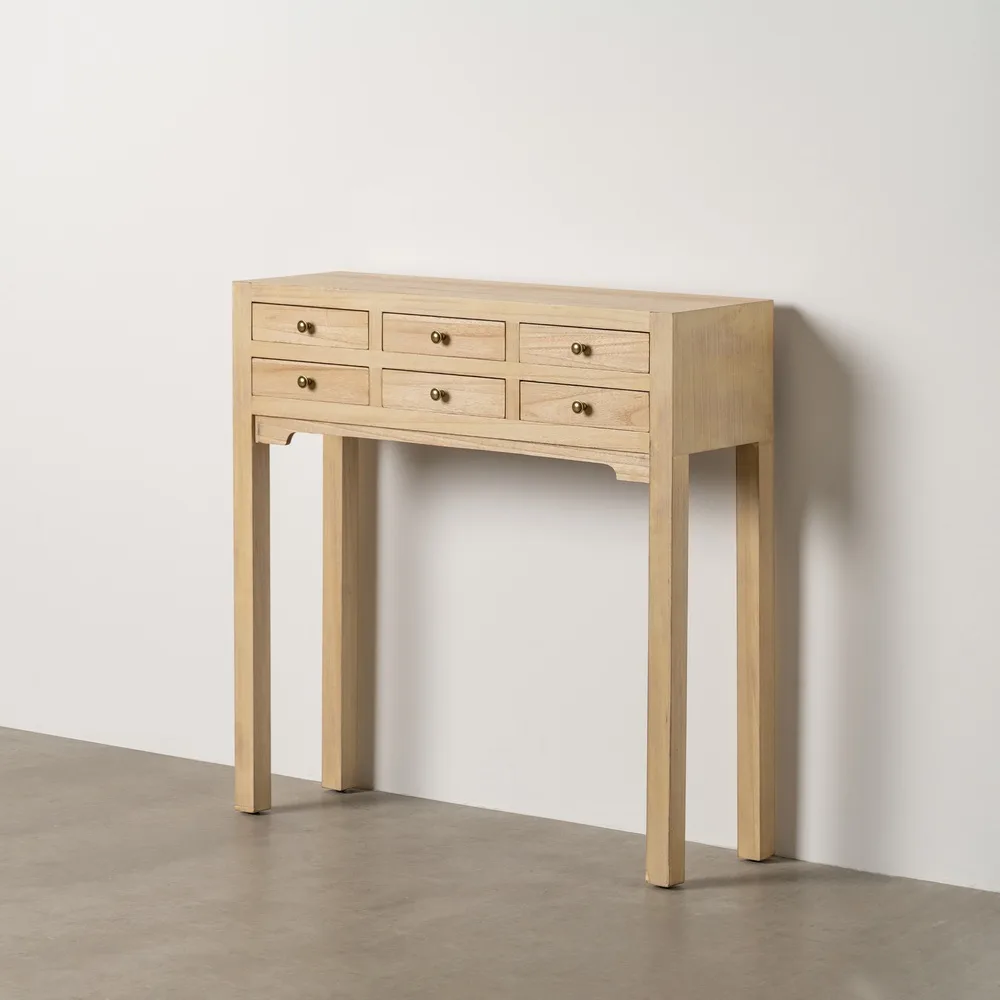 CONSOLA NATURAL DM-MADERA 85 X 26 X 85 CM - Imagen 3