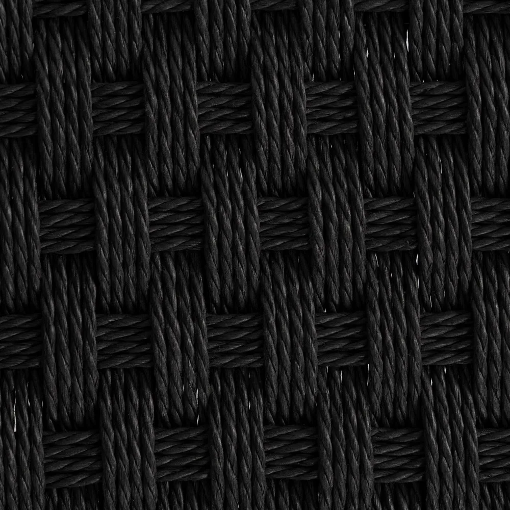 Banco negro cuerda-metal 100 x 35 x 46 cm