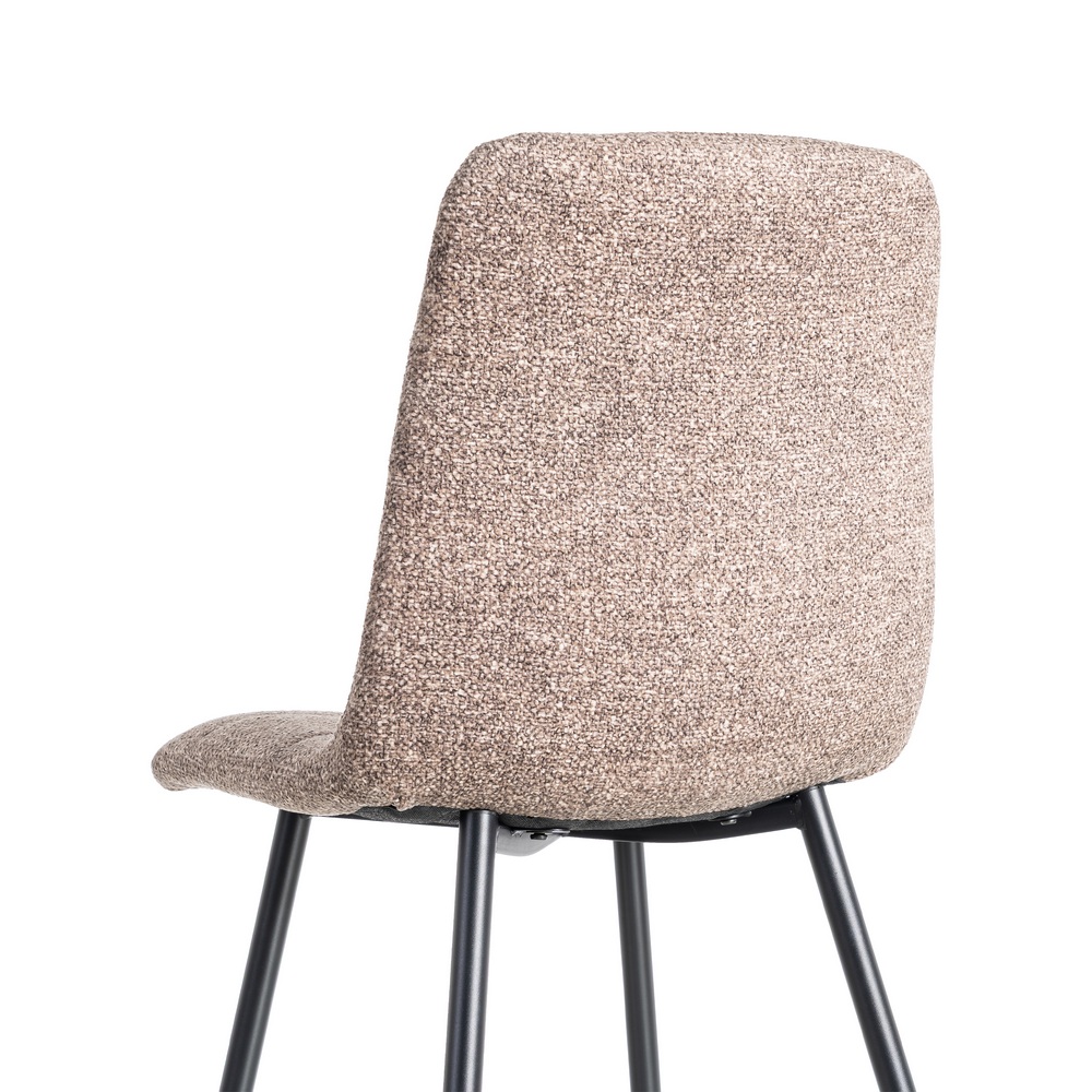 SILLA JASPEADO TAUPE TEJIDO-METAL 44 X 52 X 86 CM - Imagen 6