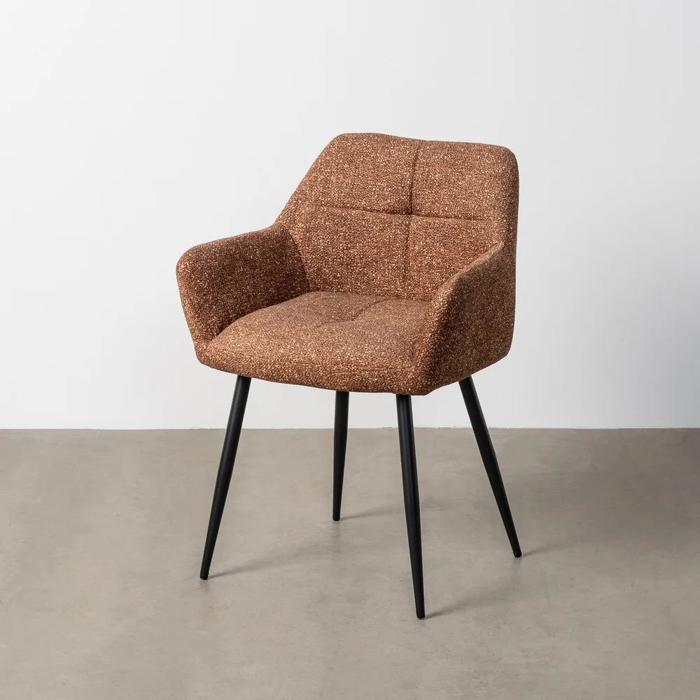 Silla jaspeada ocre de 59 x 54 x 81 cm para comedor