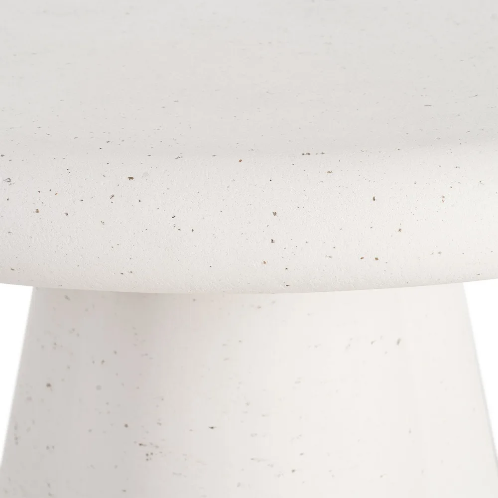 Detalle del sobre de la mesa de comedor de terrazo