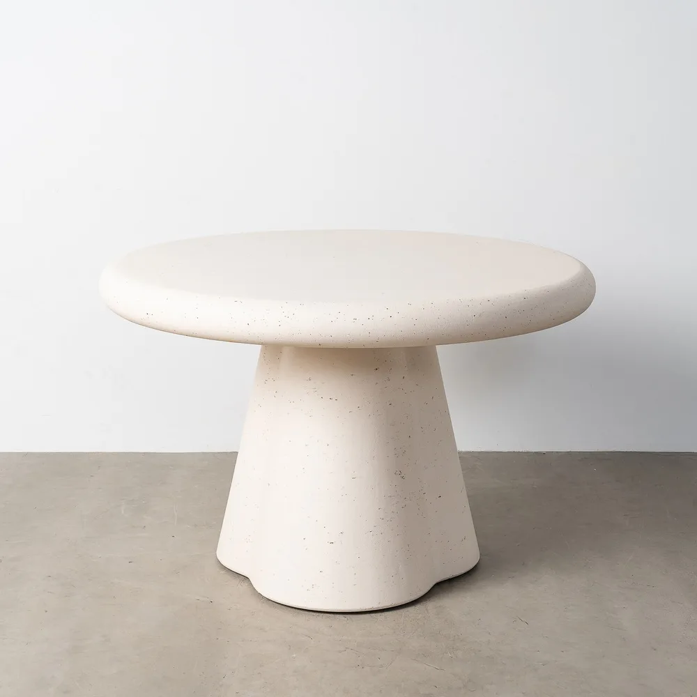 Mesa de comedor de terrazo de 120 x 120 x 76 cm para comedor