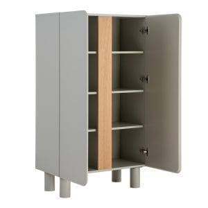Armario taupe DM patas roble salón moderno