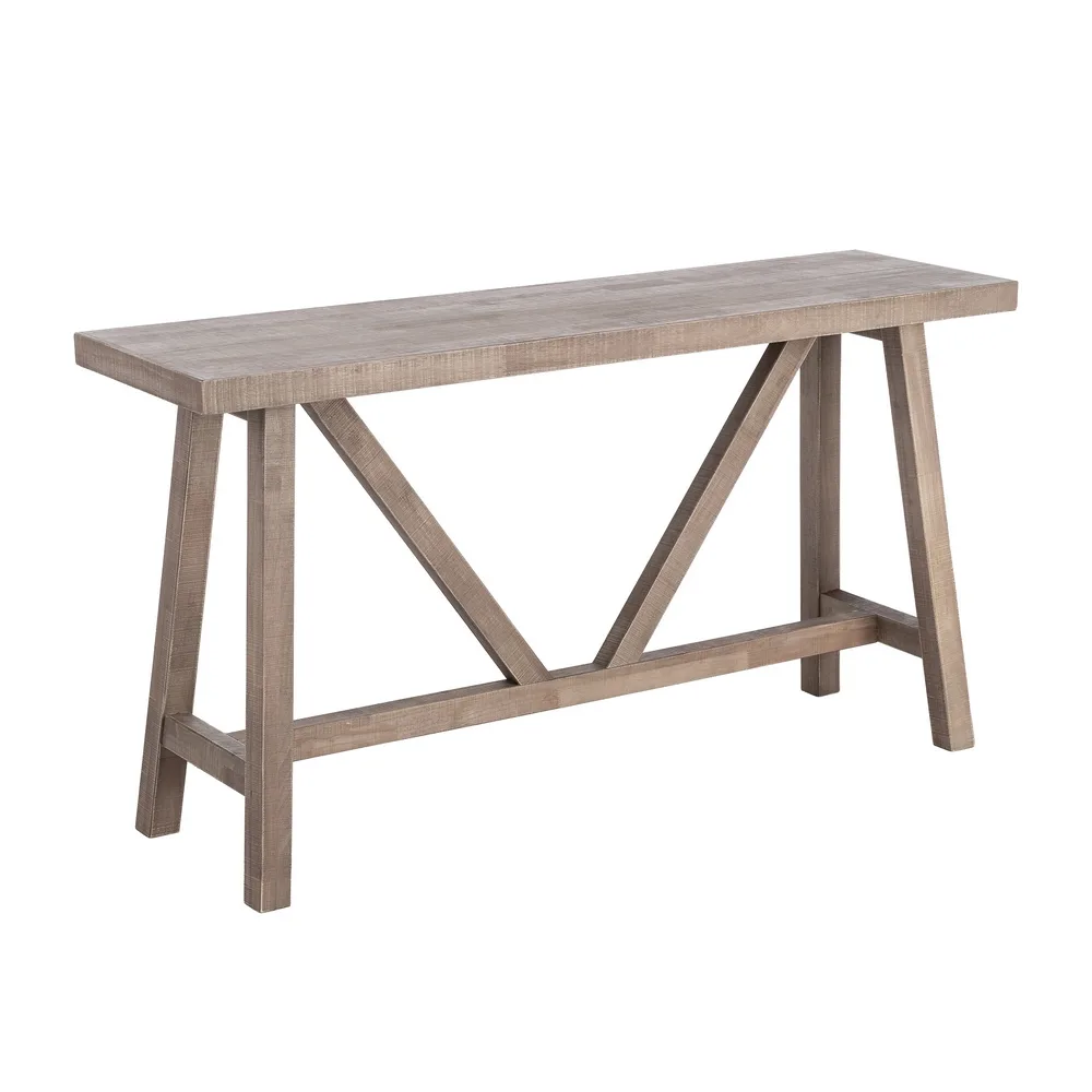 CONSOLA NATURAL MADERA DE PINO 140 X 40 X 75,50 CM - Imagen 2