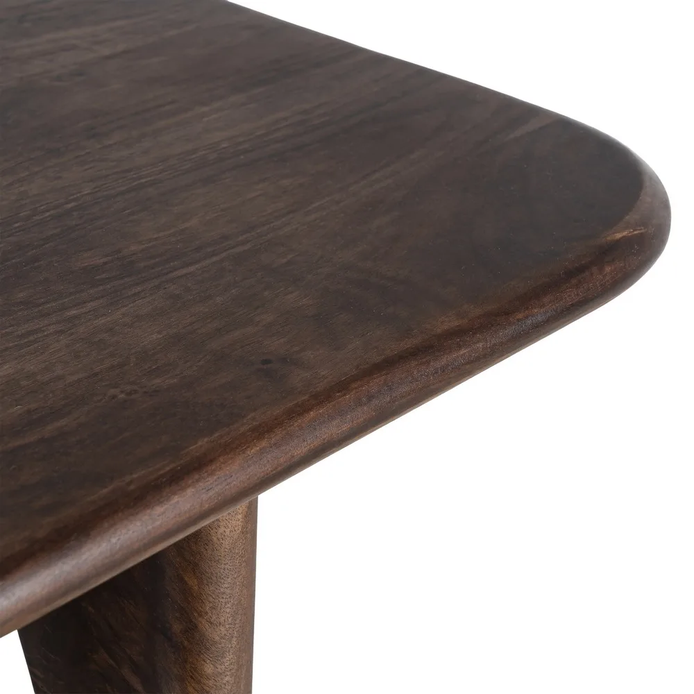 MESITA MARRÓN MADERA DE MANGO 45 X 45 X 55 CM - Imagen 4