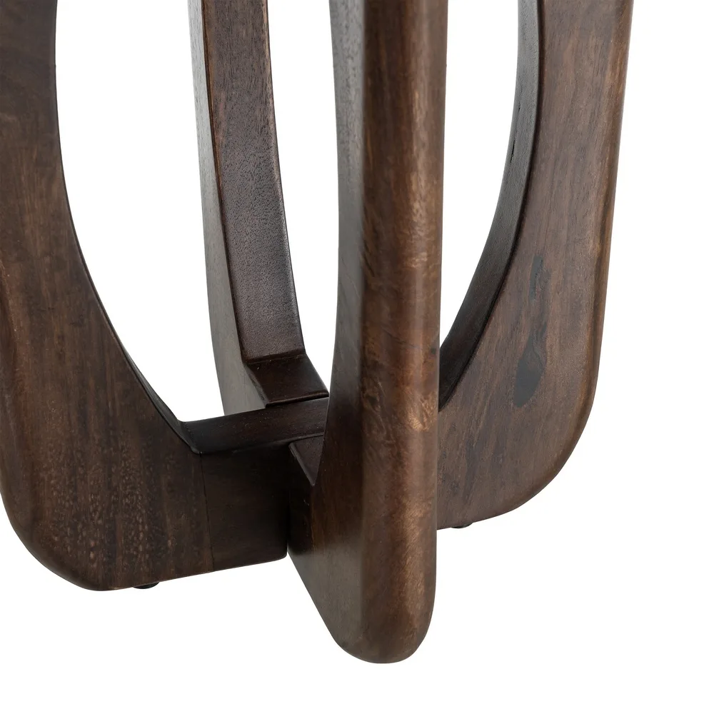 MESITA MARRÓN MADERA DE MANGO 45 X 45 X 55 CM - Imagen 6