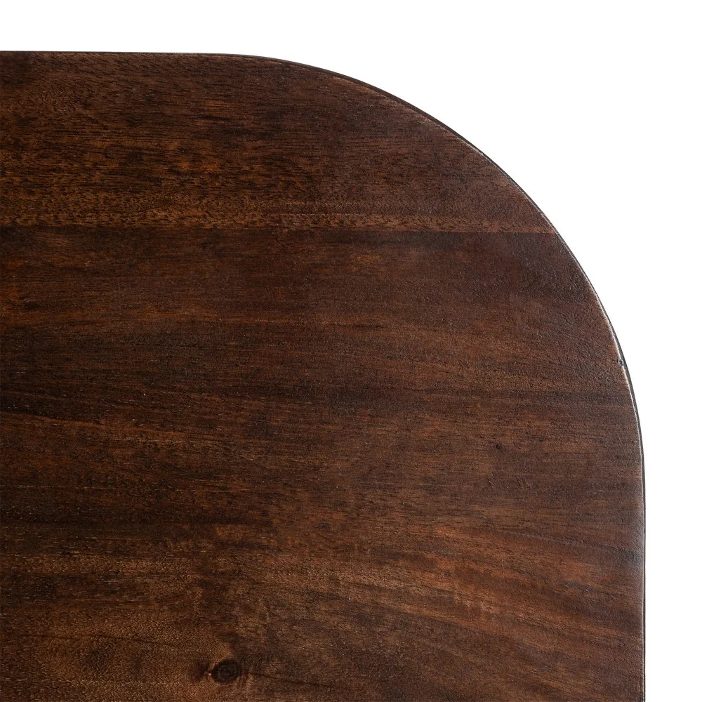 Perspectiva general de la mesita de madera de mango 115 cm