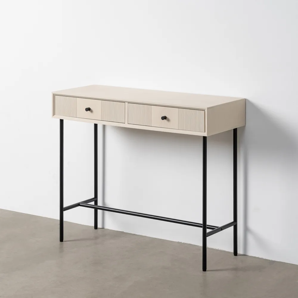 CONSOLA CREMA DM ENTRADA 90 X 35 X 75 CM - Imagen 2