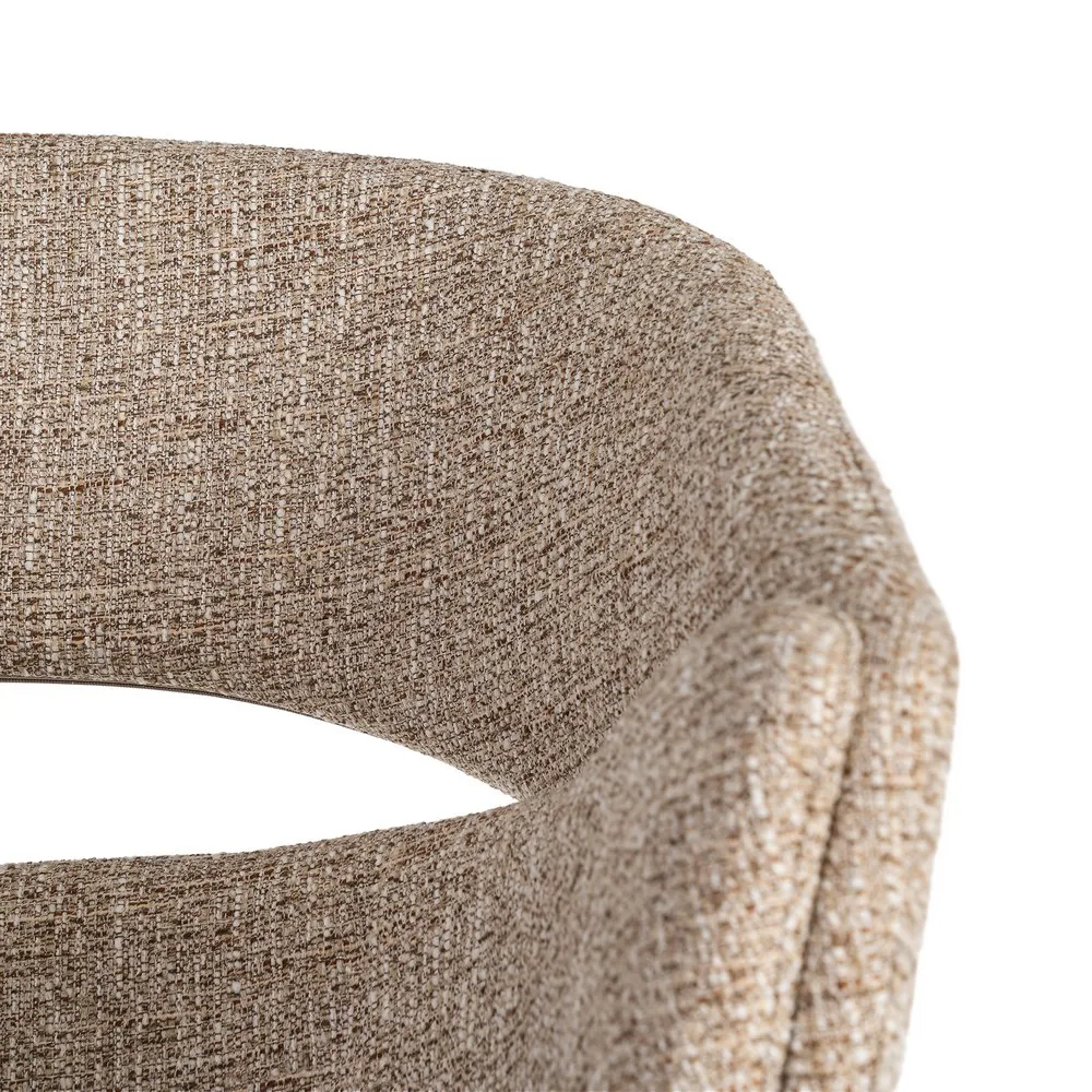 Perspectiva general de la silla con brazos taupe
