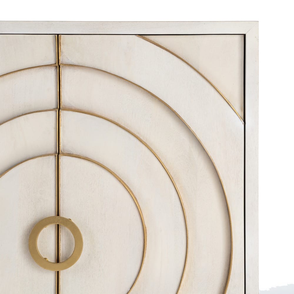 Armario cabinet madera mango acabado natural salón