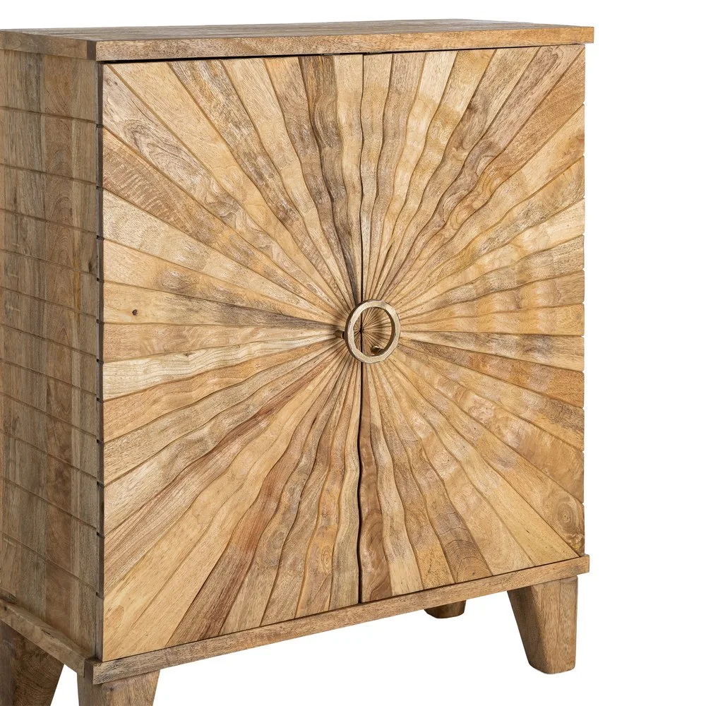 Armario cabinet madera mango detalle vetas naturales