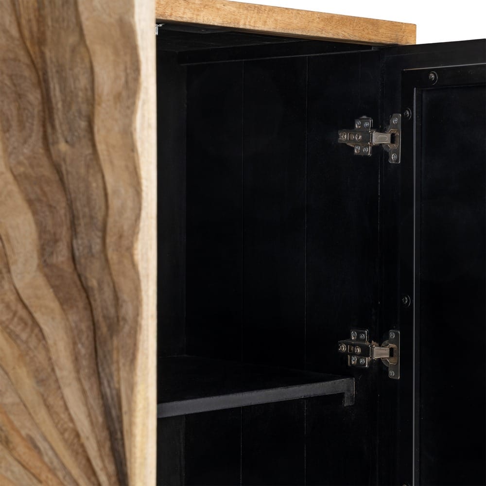 Armario cabinet madera mango acabado natural