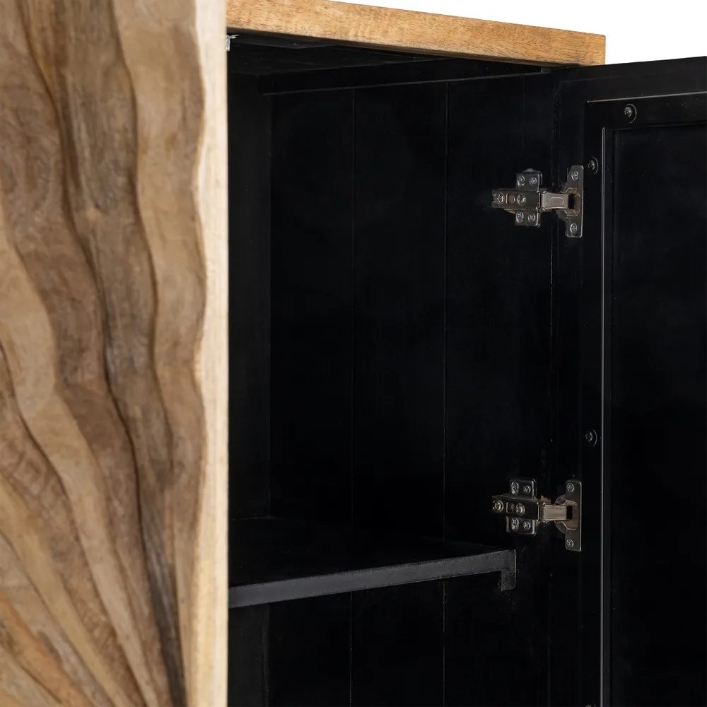 Armario cabinet madera mango acabado natural
