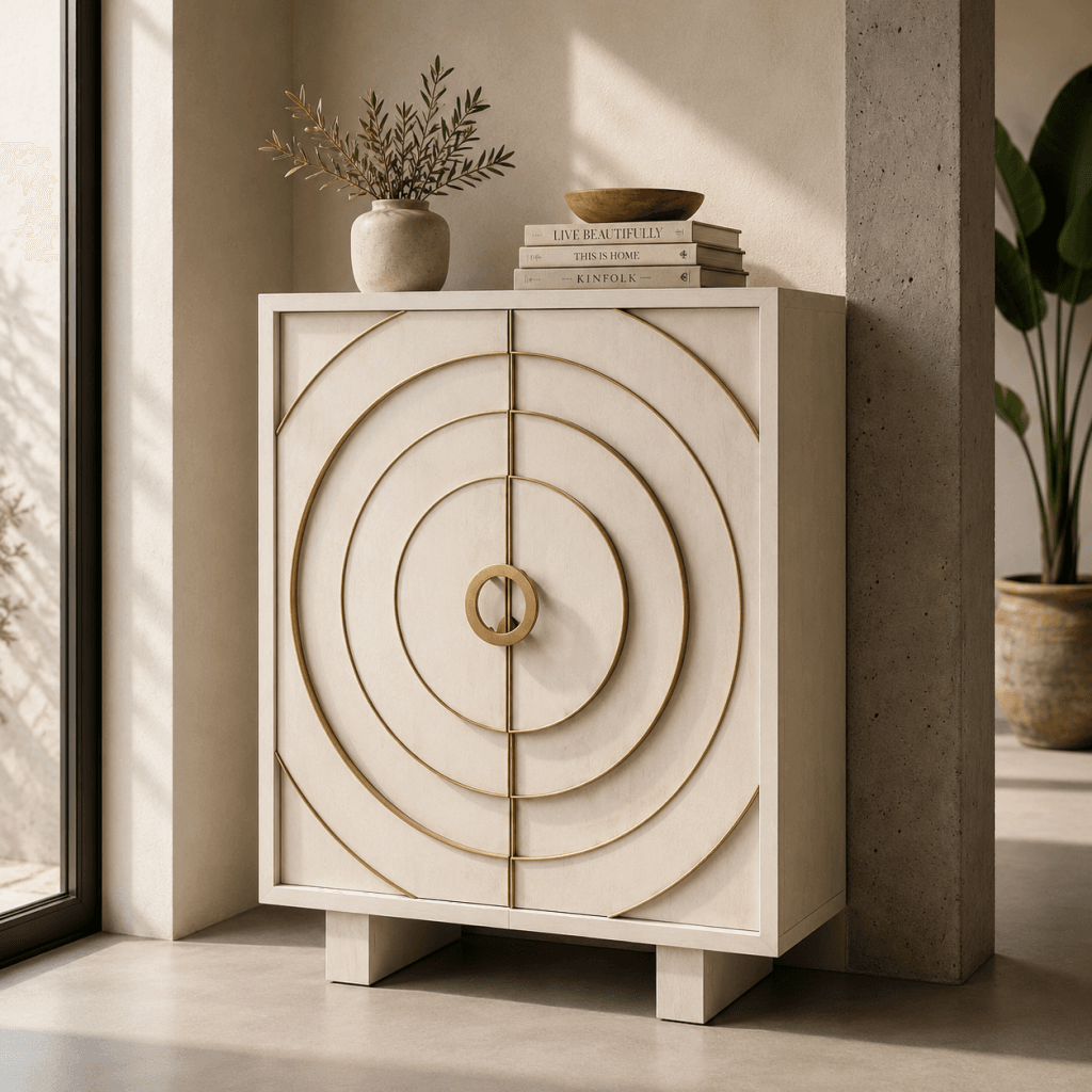 Armario cabinet madera de mango salón vista principal