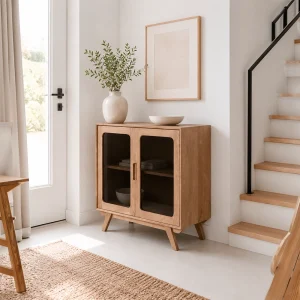 MUEBLE AUXILIAR NATURAL MADERA DE MANGO 81 X 41 X 83 CM