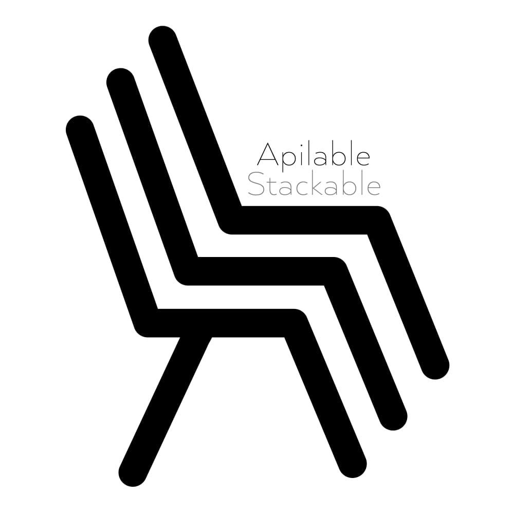 SILLA APILABLE AMARILLO POLIPROPILENO 43 X 43 X 83,20 CM - Imagen 10