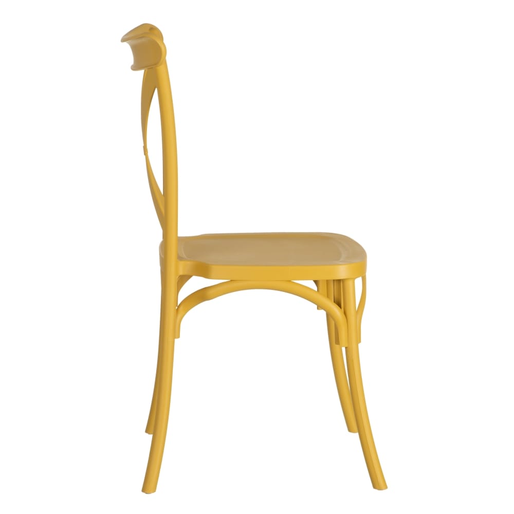 SILLA APILABLE AMARILLO POLIPROPILENO 48,50 X 43 X 91 CM - Imagen 3