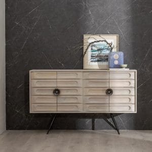 Aparador blanco rozado madera de mango 152 x 41 x 92 cm - vista 2