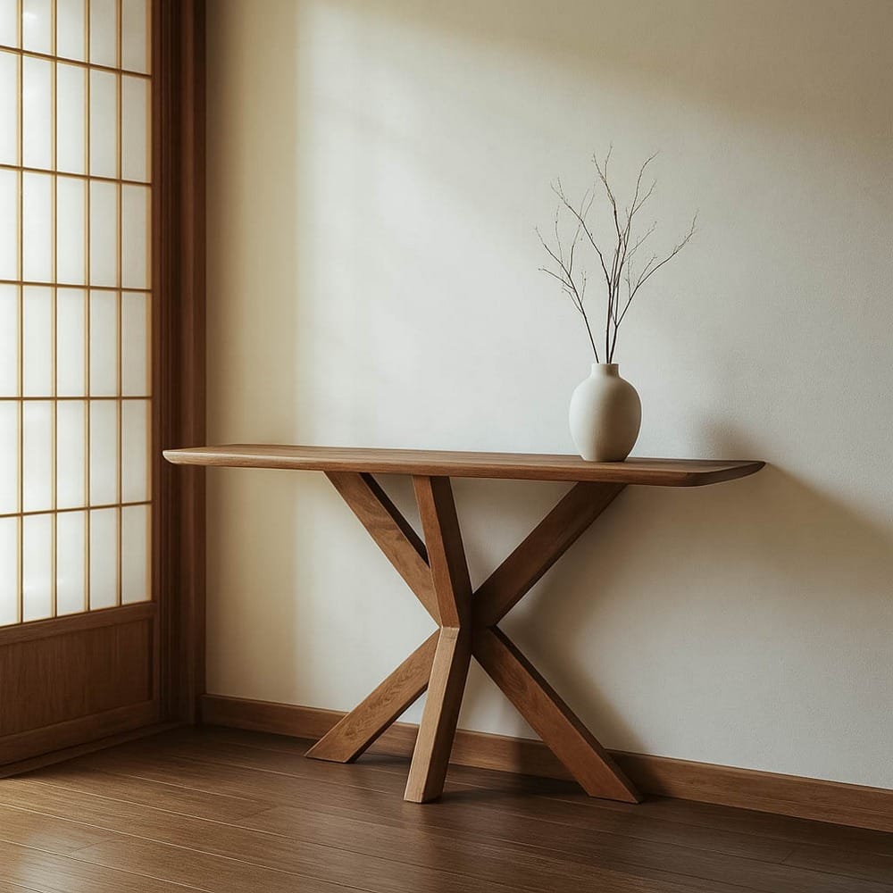 Consola miel madera de mango de 130 x 35 x 76 cm Ref. 612837