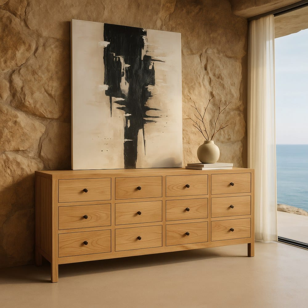 Aparador mindi 170 cm de madera natural con cajones Ref. 615130