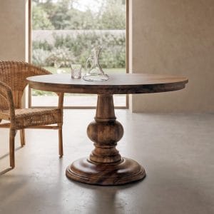 MESA COMEDOR MADERA DE MANGO 120 X 120 X 77 CM