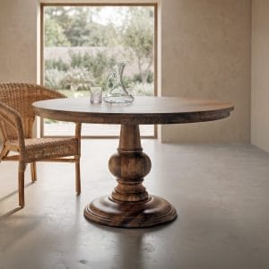 MESA COMEDOR MADERA DE MANGO 150 X 150 X 77 CM