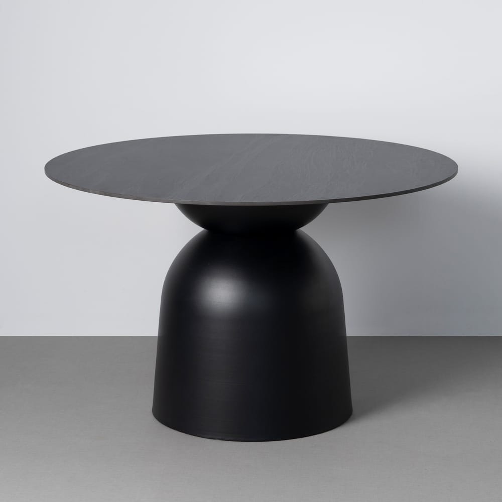 Mesa comedor negro piedra sinterizada 120 x 120 x 75 cm Ref. 617062
