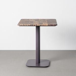 MESA BURDEOS PIEDRA NATURAL-METAL 65 X 65 X 75 CM