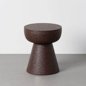 MESITA CHOCOLATE METAL 34 X 34 X 40 CM