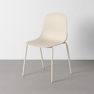SILLA EXTERIOR CREMA PP-METAL CONTRACT 50 X 53 X 85 CM