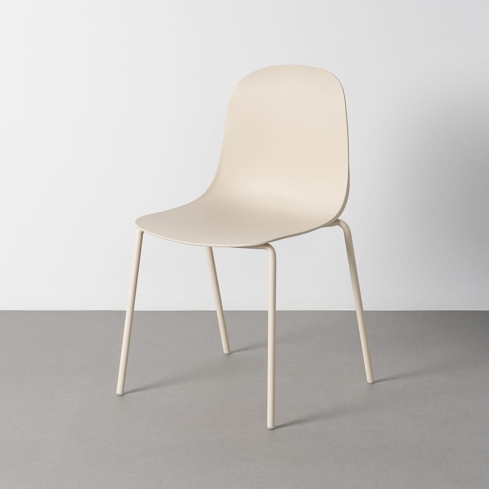 SILLA EXTERIOR CREMA PP-METAL CONTRACT 50 X 53 X 85 CM