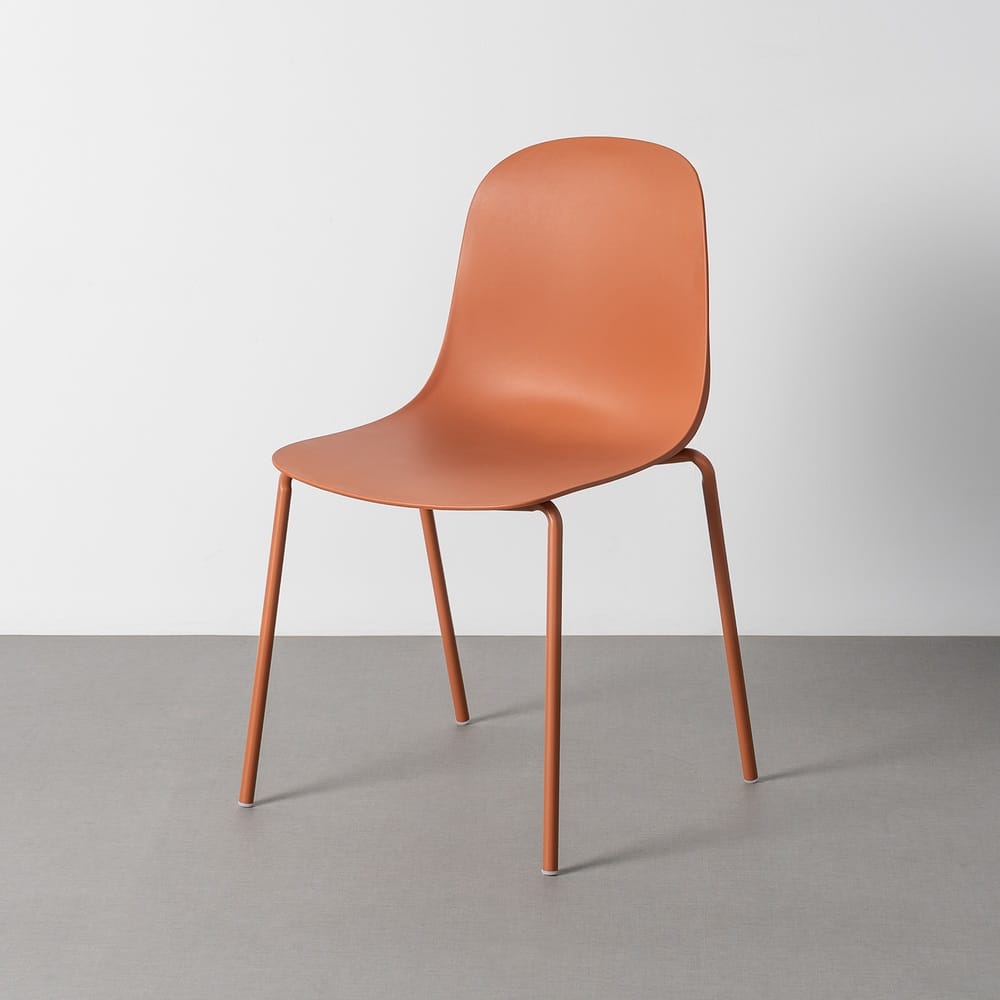 Silla exterior teja PP-metal contract Ref. 617479