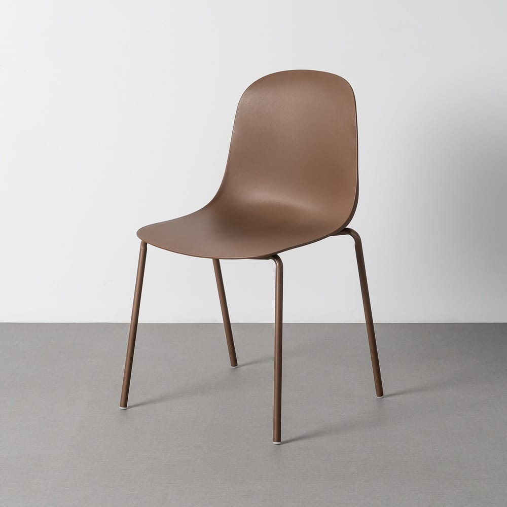SILLA EXTERIOR MARRÓN PP-METAL CONTRACT 50 X 53 X 85 CM
