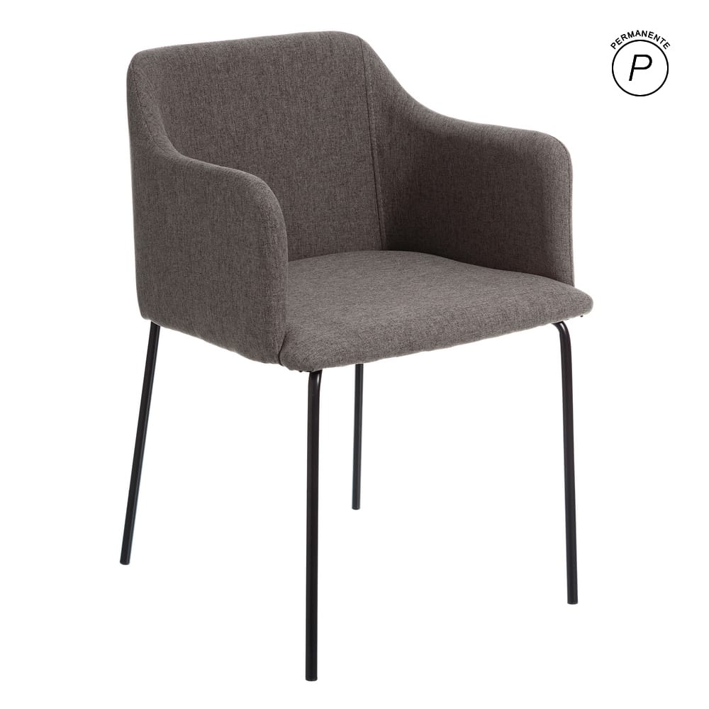 Silla gris moderna con brazos Ref. 105389