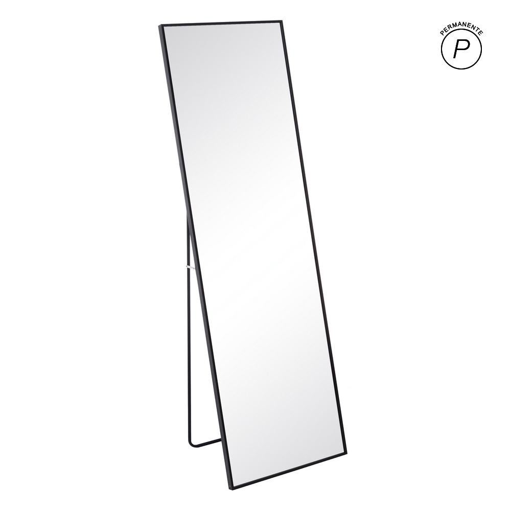 ESPEJO NEGRO ALUMINIO-CRISTAL 50 X 2,50 X 160 CM