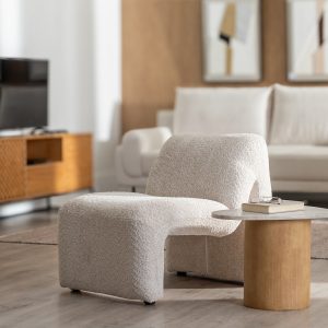 SILLÓN BEIGE TEJIDO SALÓN 62 X 86 X 69 CM