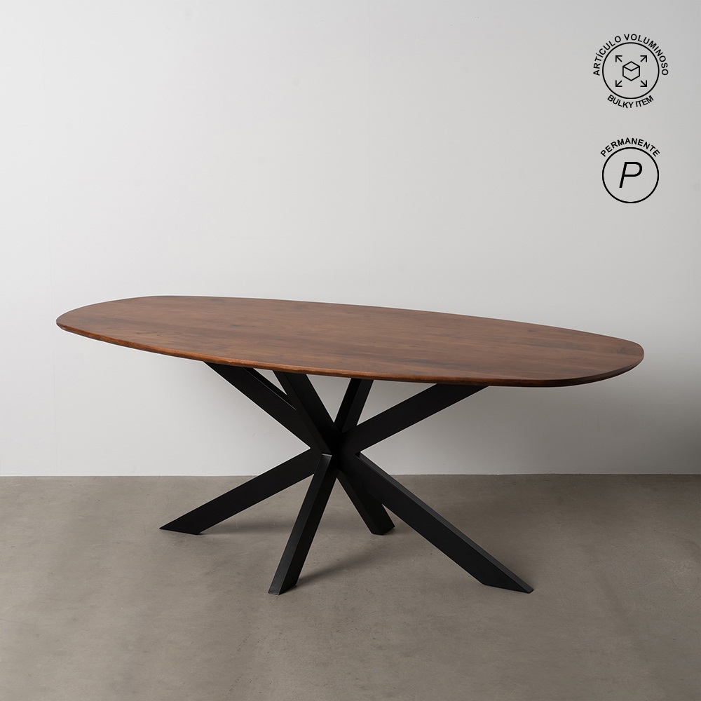 MESA COMEDOR MADERA DE MANGO SALÓN 200 X 100 X 76 CM