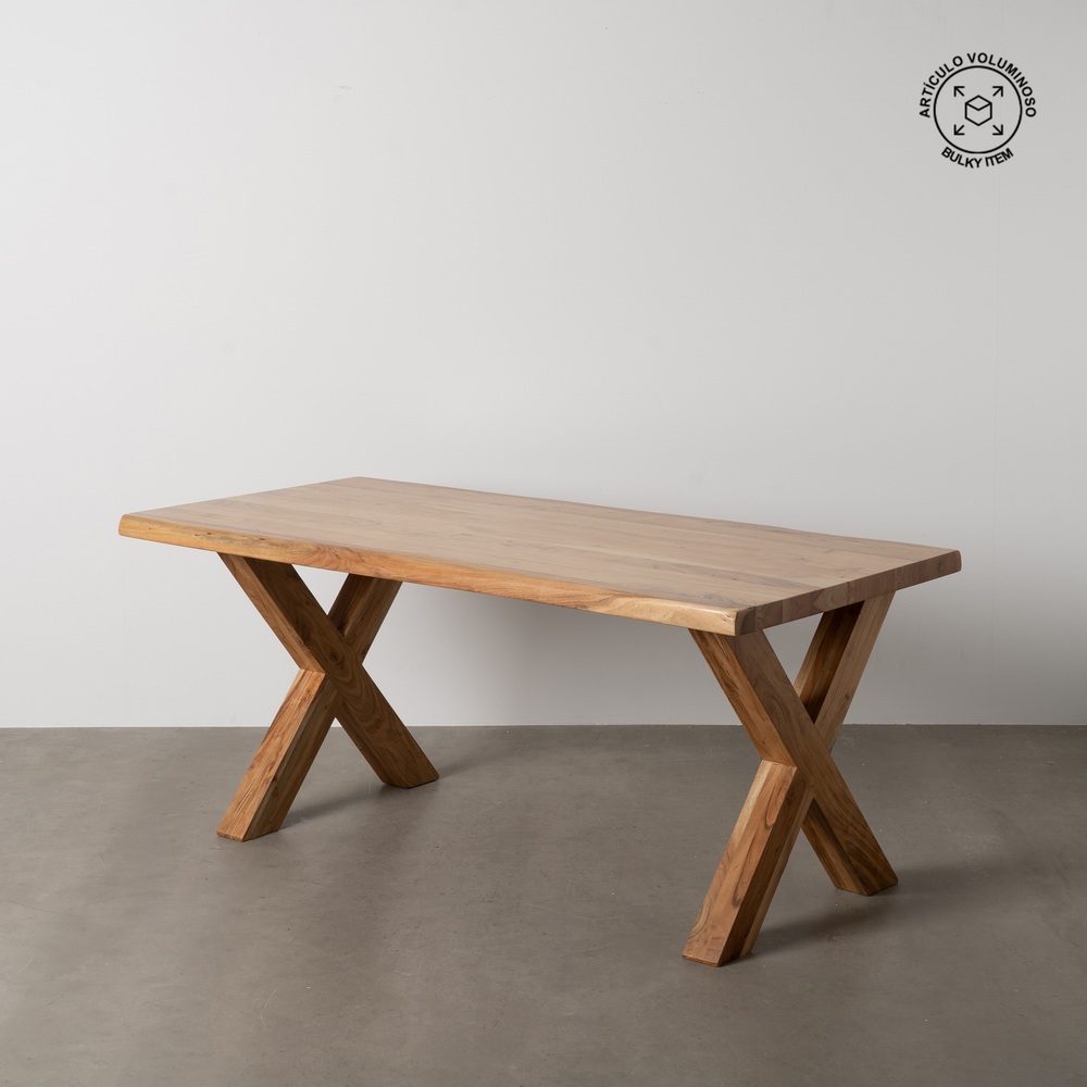 Mesa de comedor de acacia natural 180 cm Ref. 612794